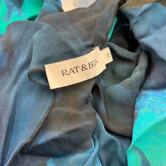 🆕 RAT & BOA 🧿 NWOT Rafinha Maxi Dress, Blue Green, Sz XL US 10 - Picture 14 of 15